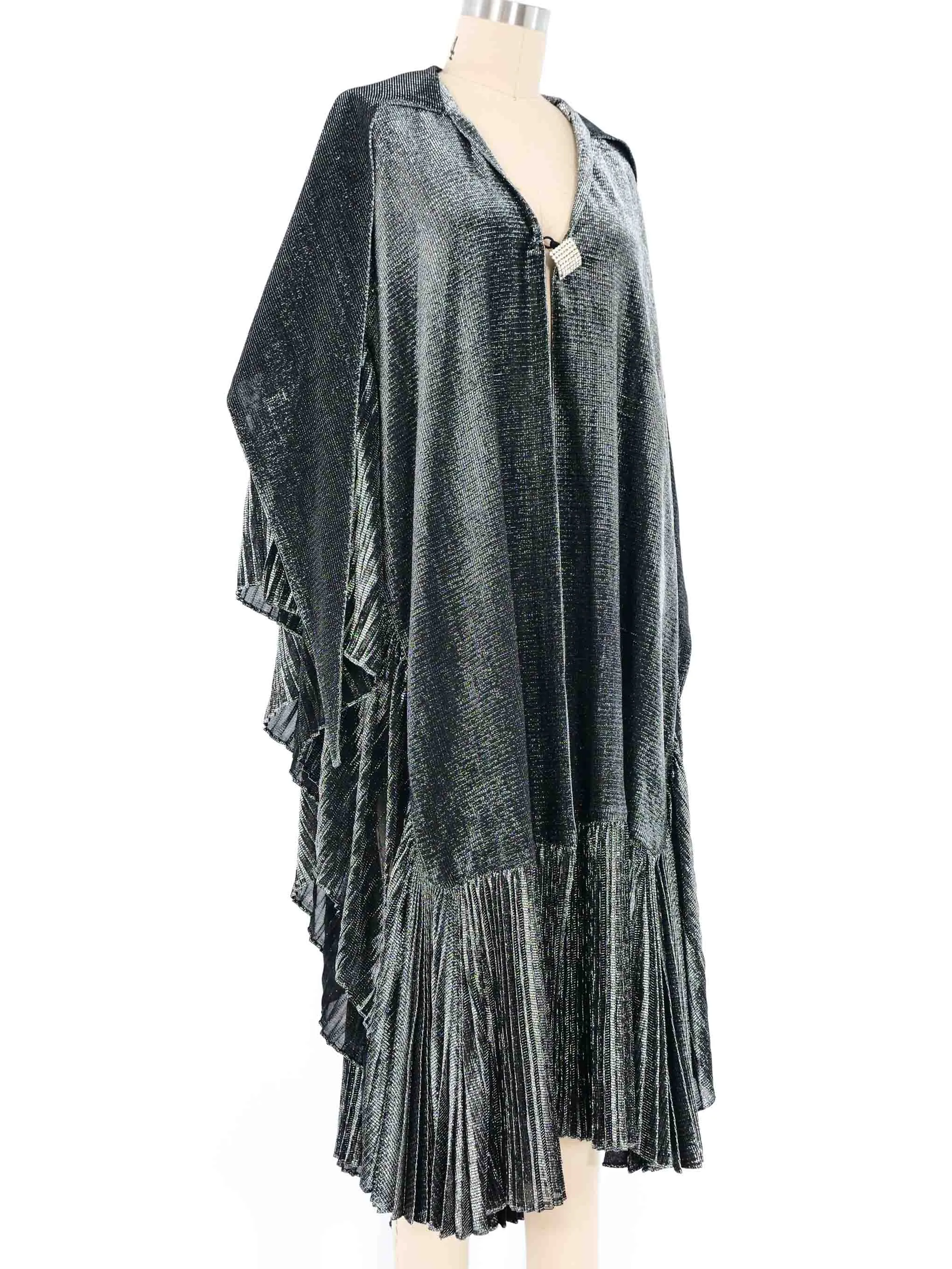 1960's Pleated Metallic Cape