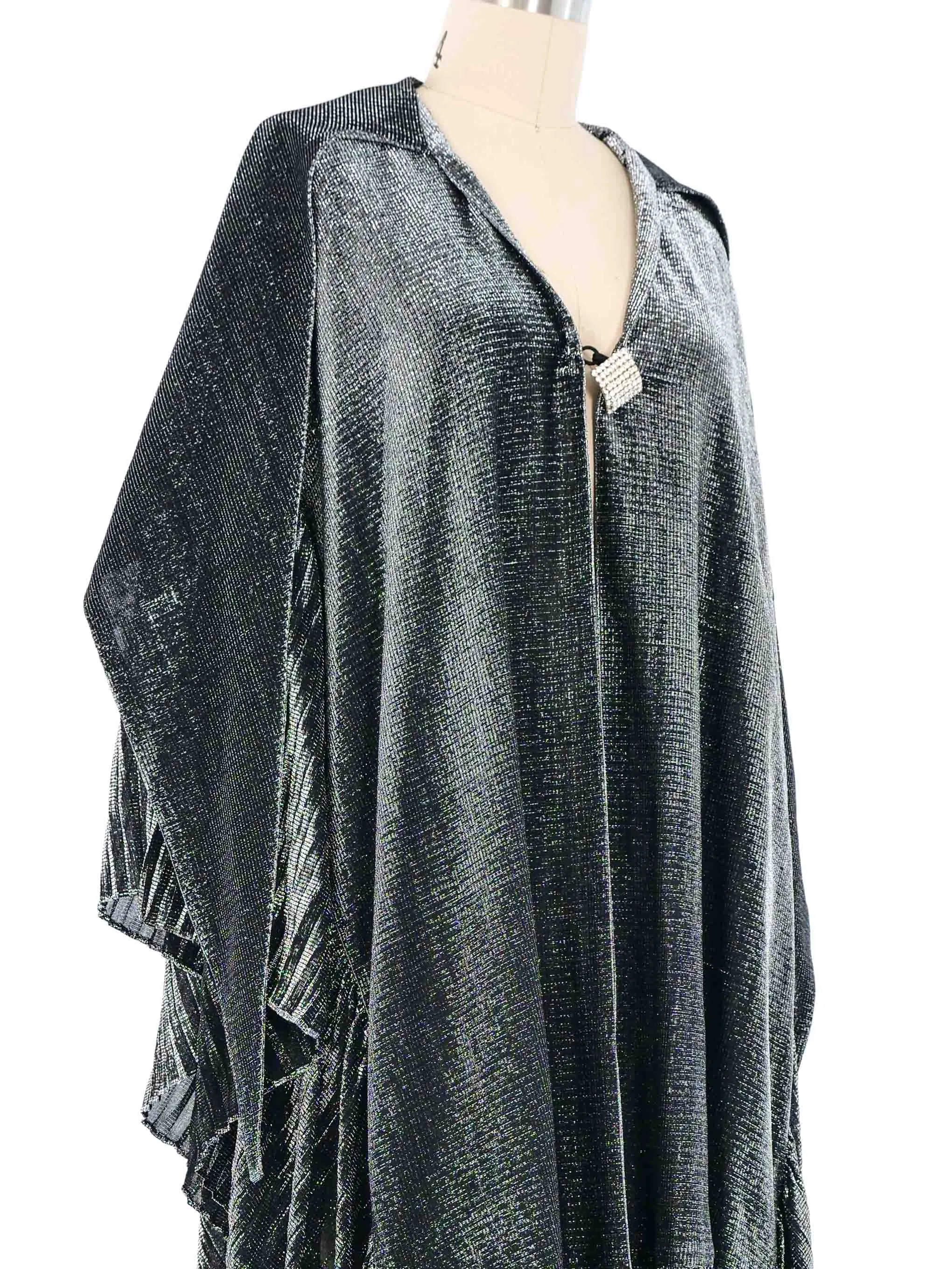 1960's Pleated Metallic Cape