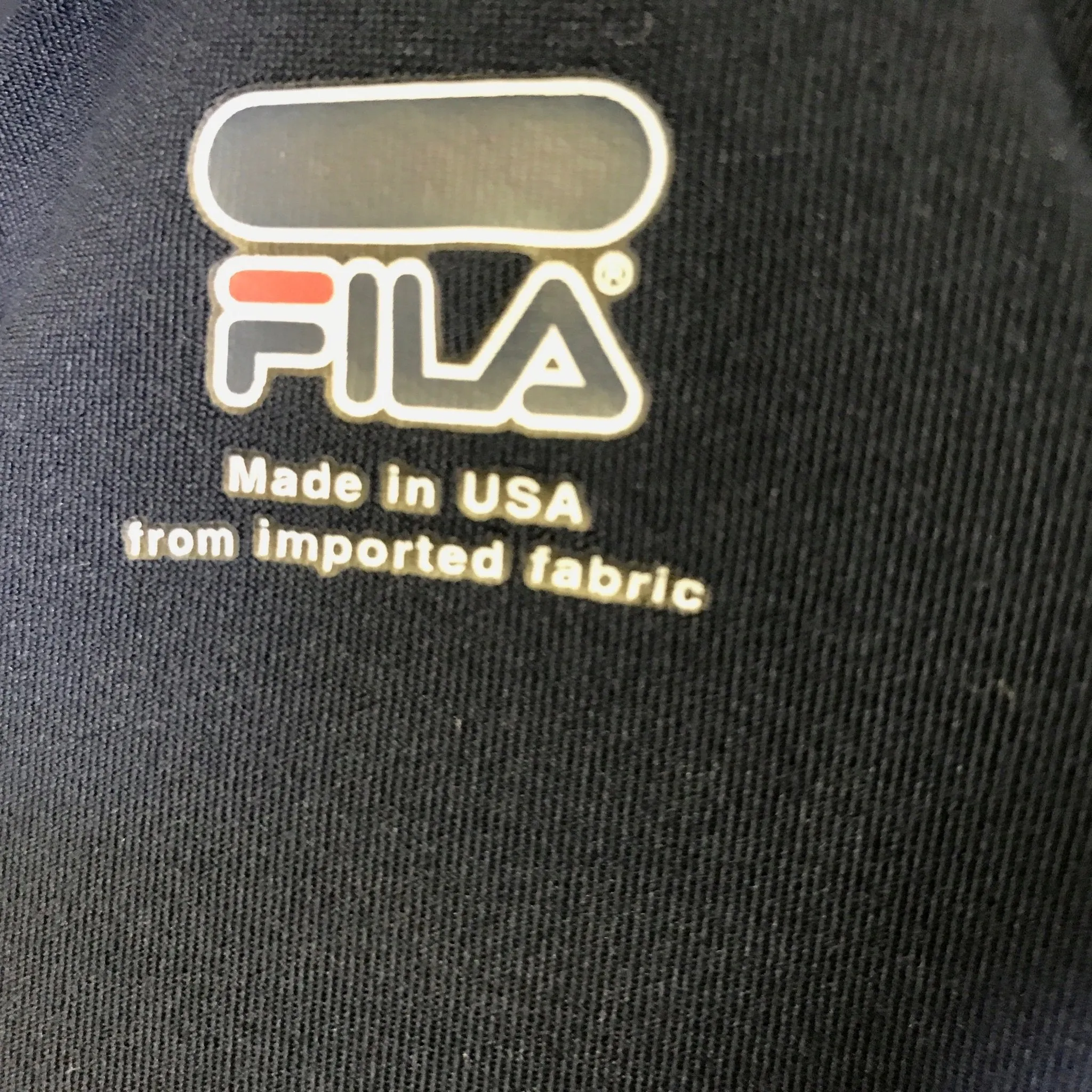 1990's Vintage Fila Track Suit Top and Bottom Navy Sz S - OOAK