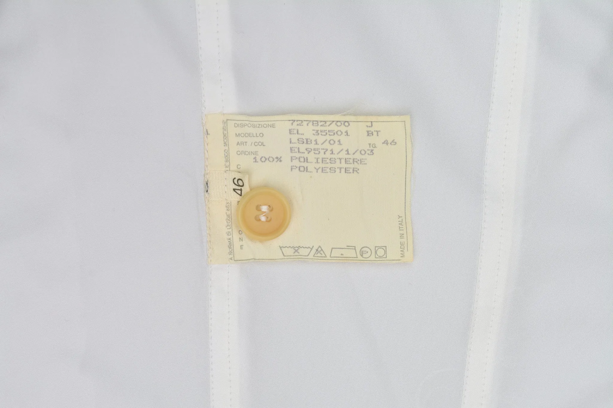 1995 Fine Double Polyester Blouson with Gold Sleeves