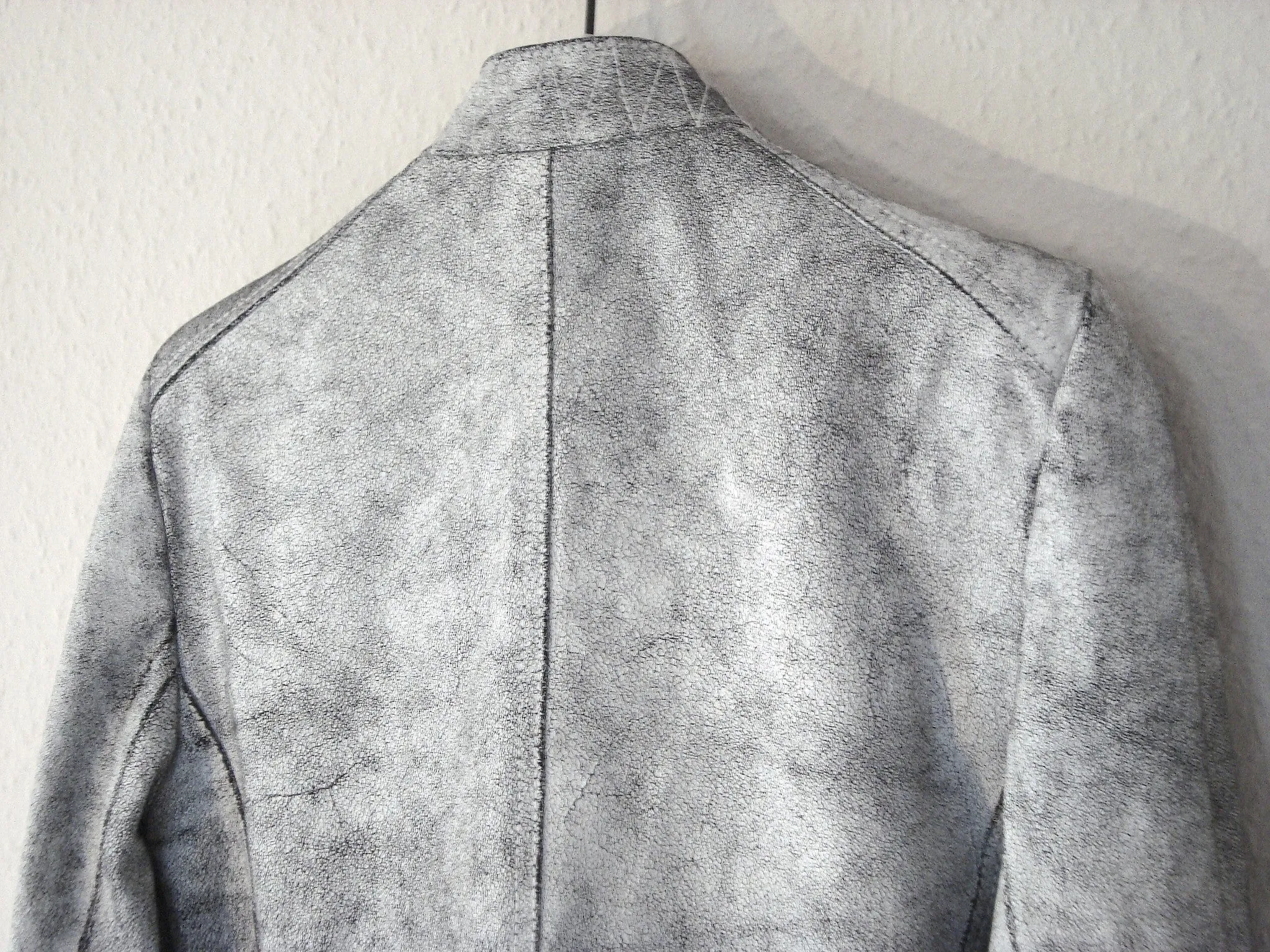 2002 Painted Leather Military Jacket