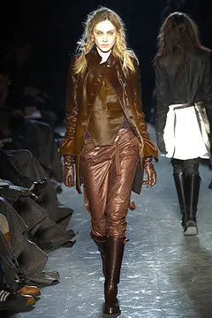 2002 Painted Leather Military Jacket