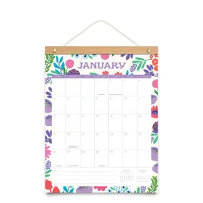 2025 Bamboo Hanging Calendar - Botanic Bliss