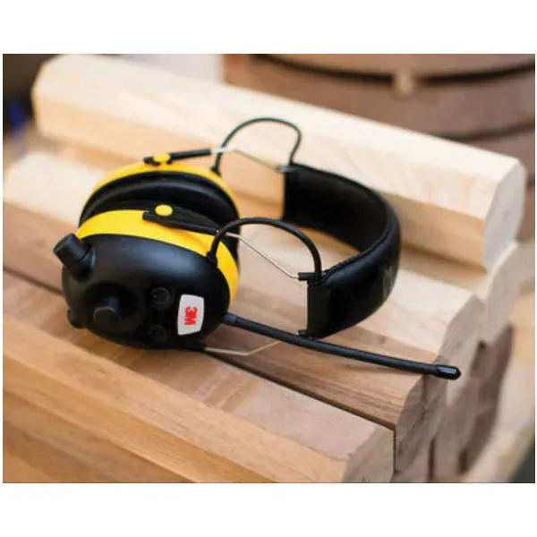 3M™ Worktunes™ 078371-90541 AM/FM Hearing Protector, 24 dB NRR, Yellow Ear Cup, Padded Headband, Over-the-Head Ear Muff