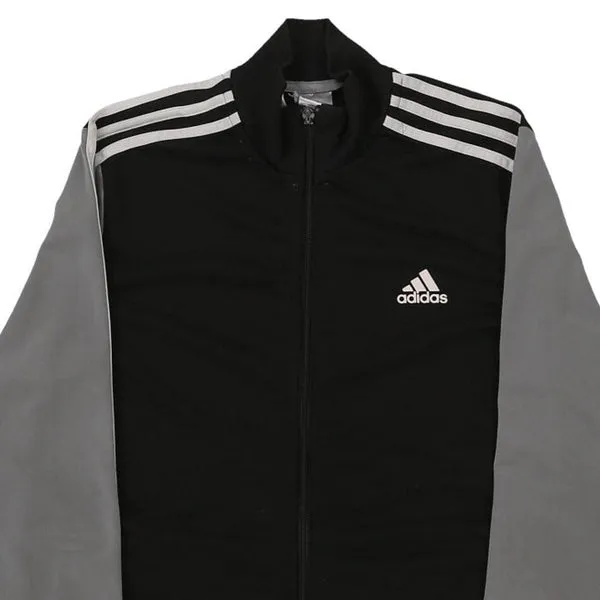 Age 13-14 Adidas Track Jacket - Large Black Polyester