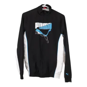 Age 16 Puma Spellout Track Jacket - 2XL Black Polyester