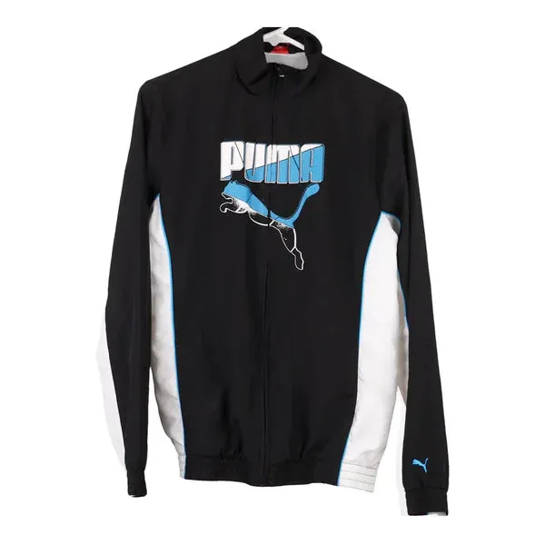 Age 16 Puma Spellout Track Jacket - 2XL Black Polyester