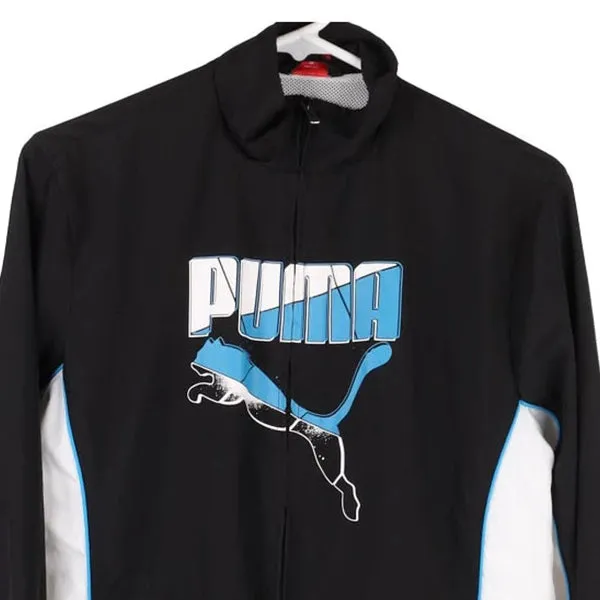 Age 16 Puma Spellout Track Jacket - 2XL Black Polyester
