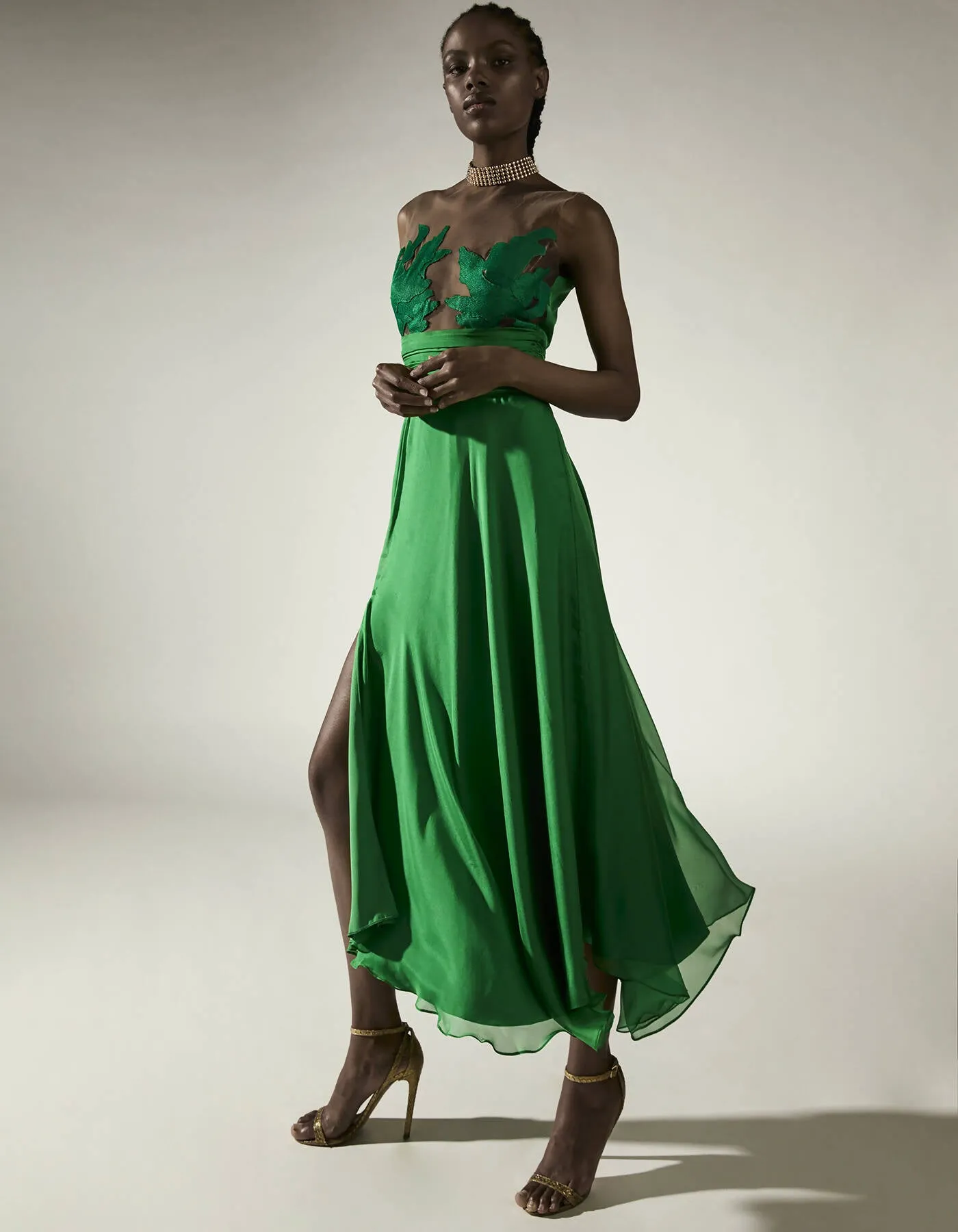 ANDANTE DRESS GLOW GREEN