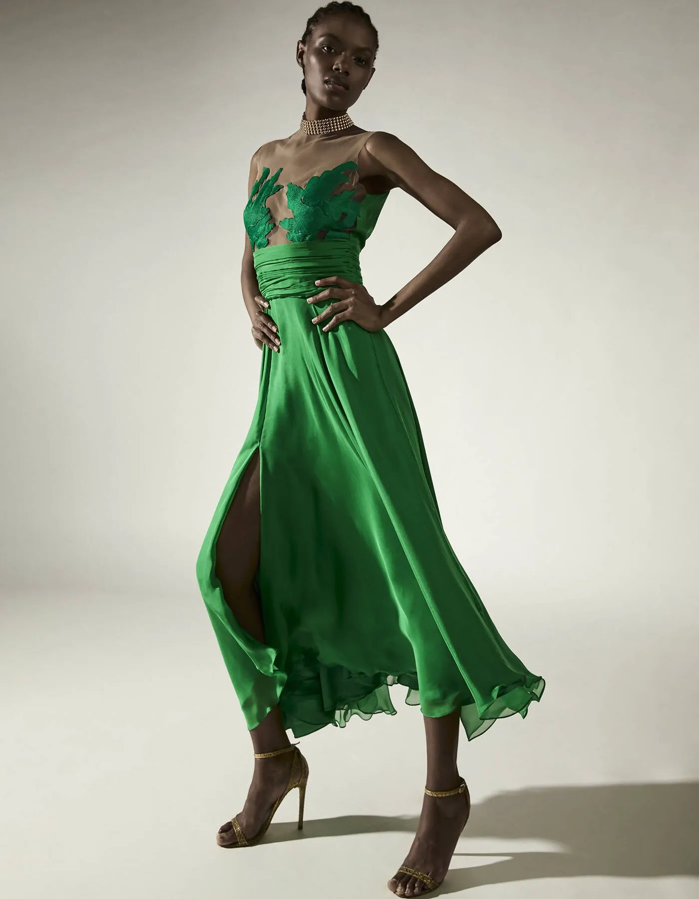 ANDANTE DRESS GLOW GREEN