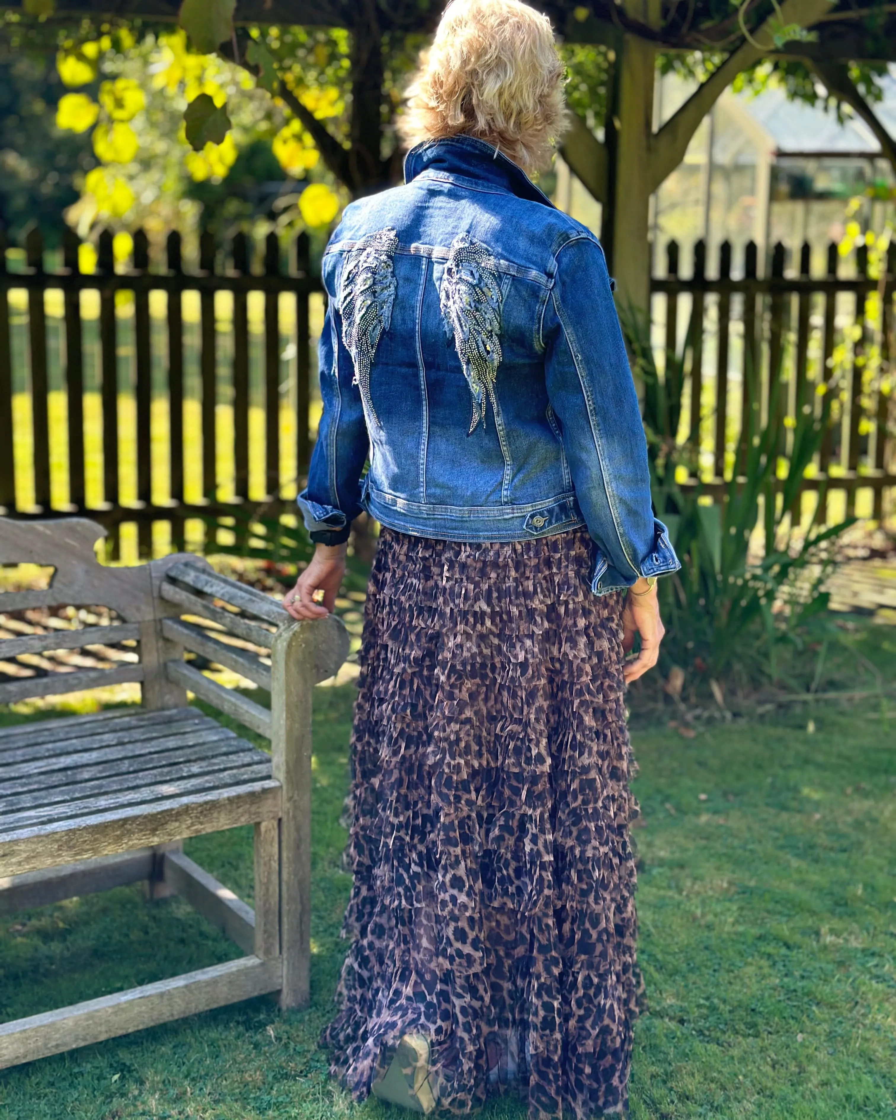 Angel Wings Denim Jacket - Sized