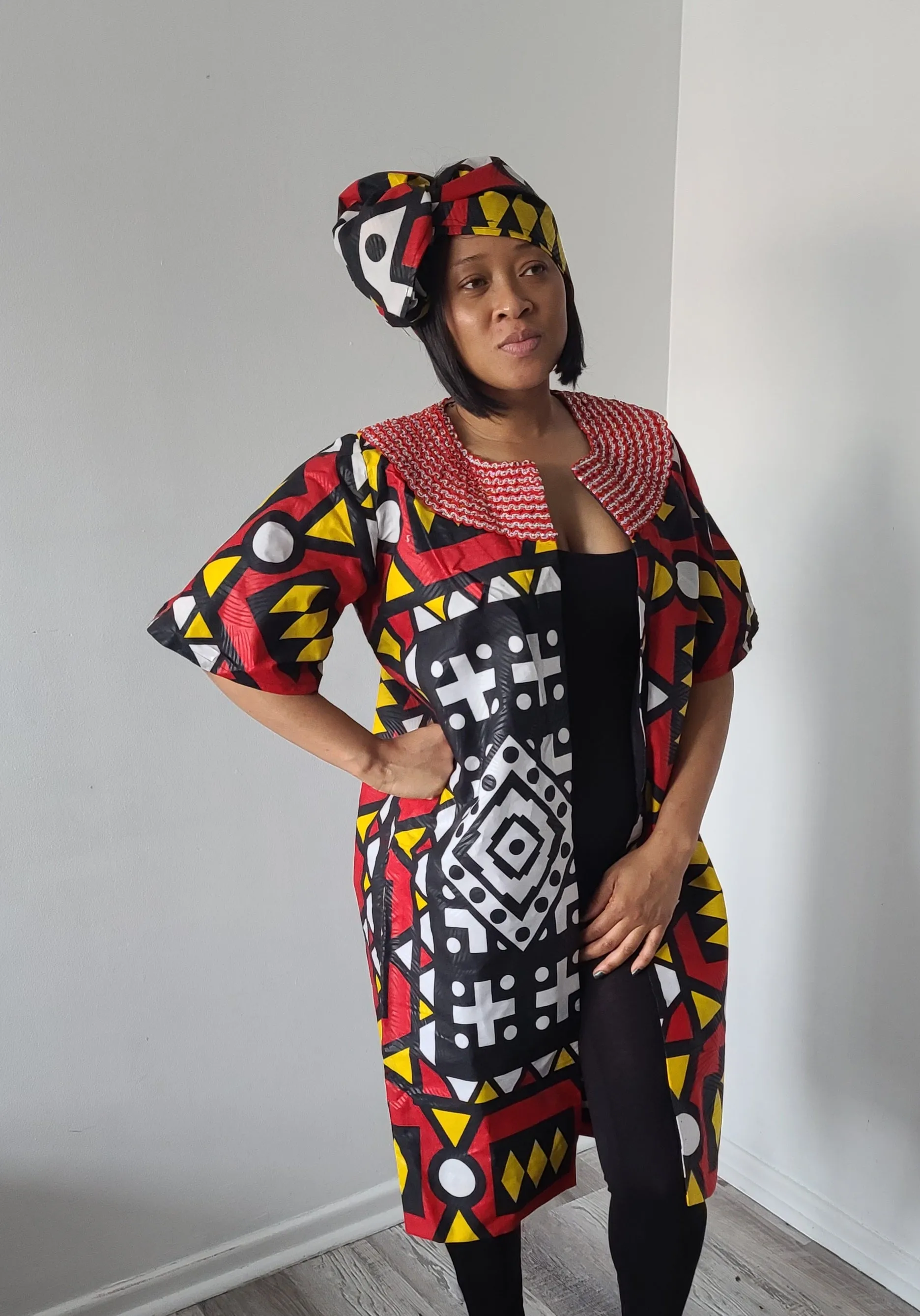 Ankara Tribal print cape