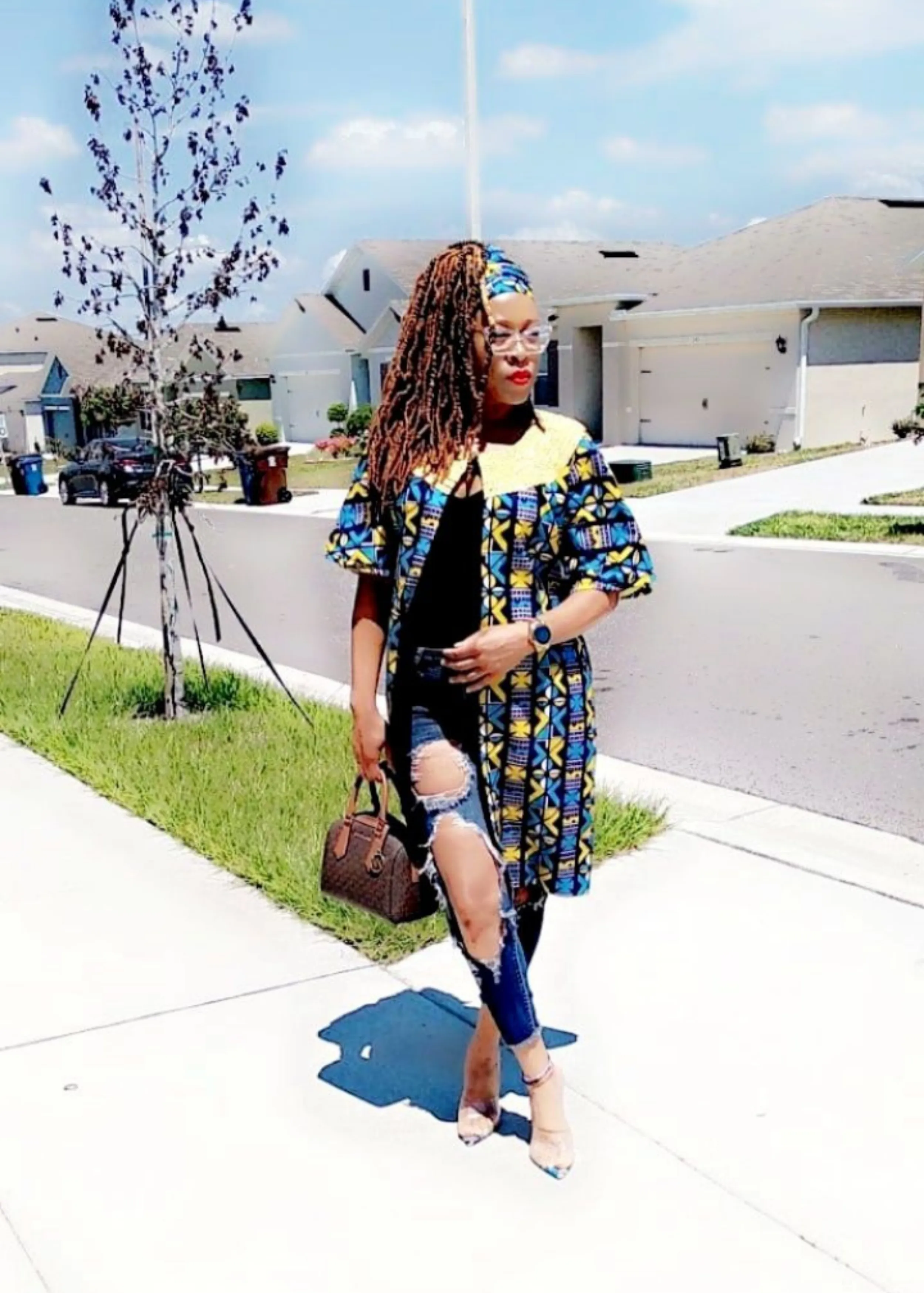 Ankara Tribal print cape
