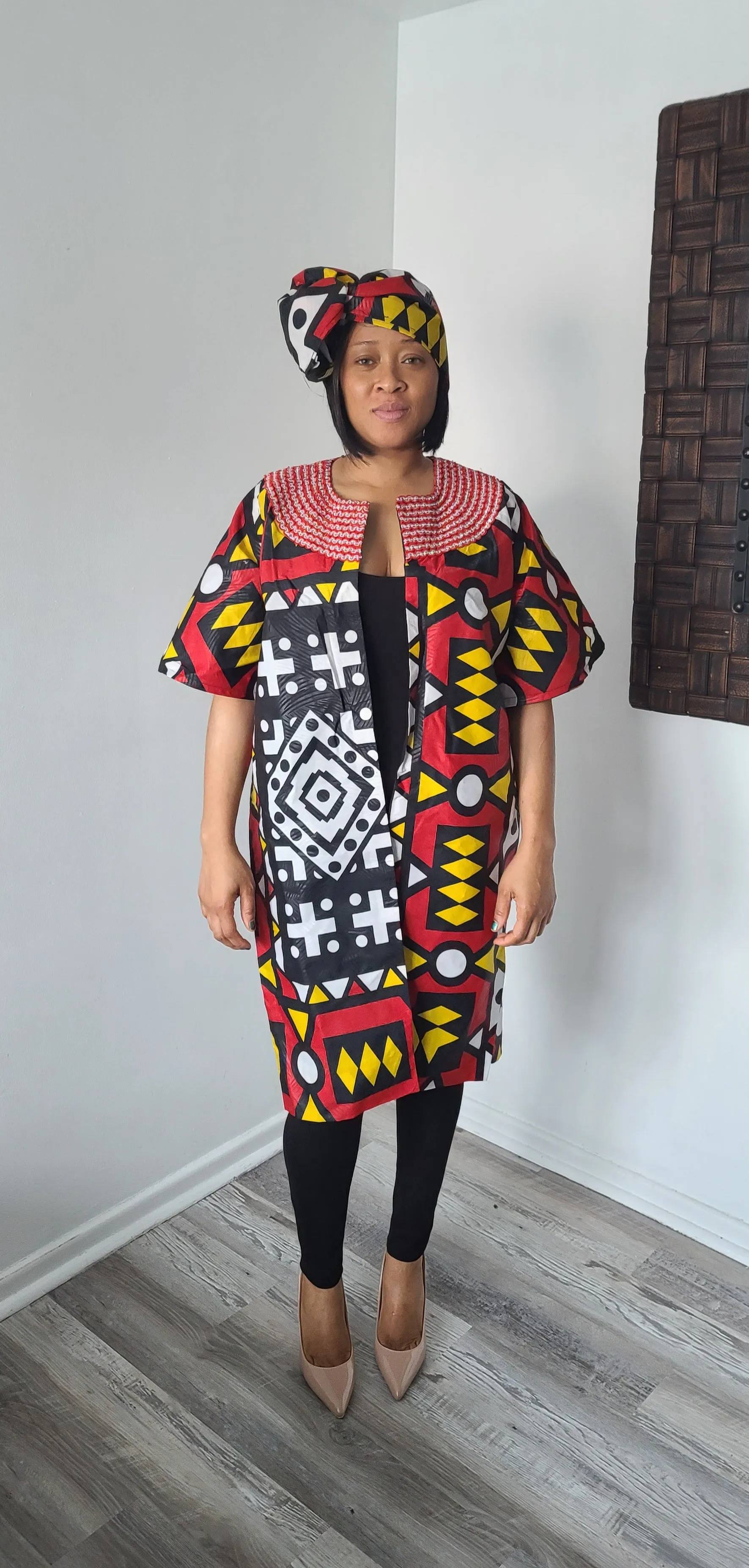 Ankara Tribal print cape