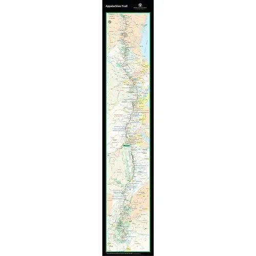 Appalachian Trail Strip Map Poster