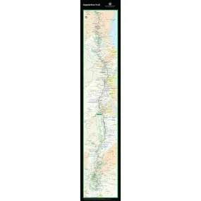 Appalachian Trail Strip Map Poster