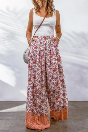 At Ease Bohemian Floral Culotte Pants