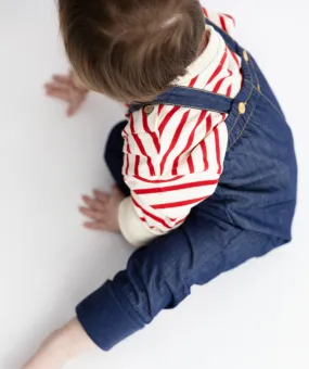 Baby rib Cuff overall - Navy