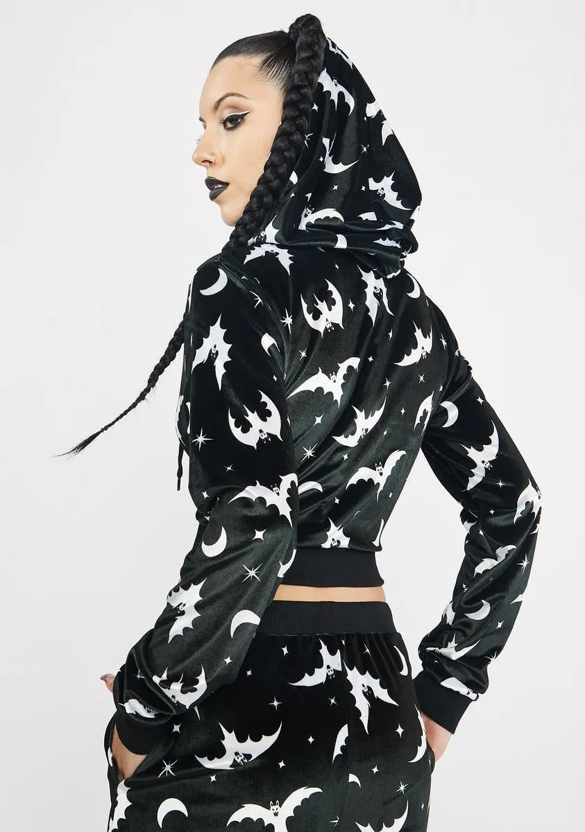 Bat Behavior Velvet Track Jacket