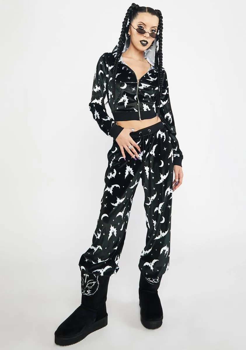 Bat Behavior Velvet Track Jacket