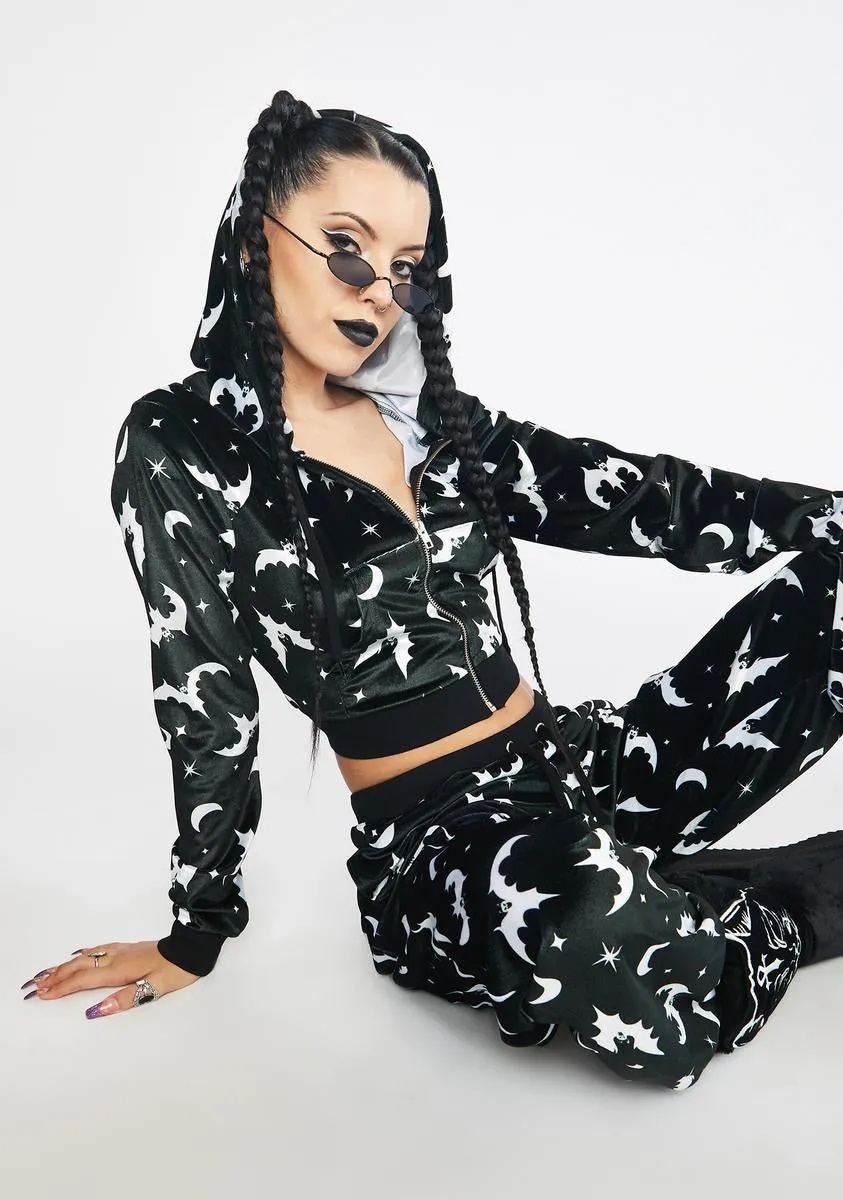 Bat Behavior Velvet Track Jacket