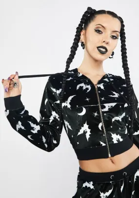 Bat Behavior Velvet Track Jacket