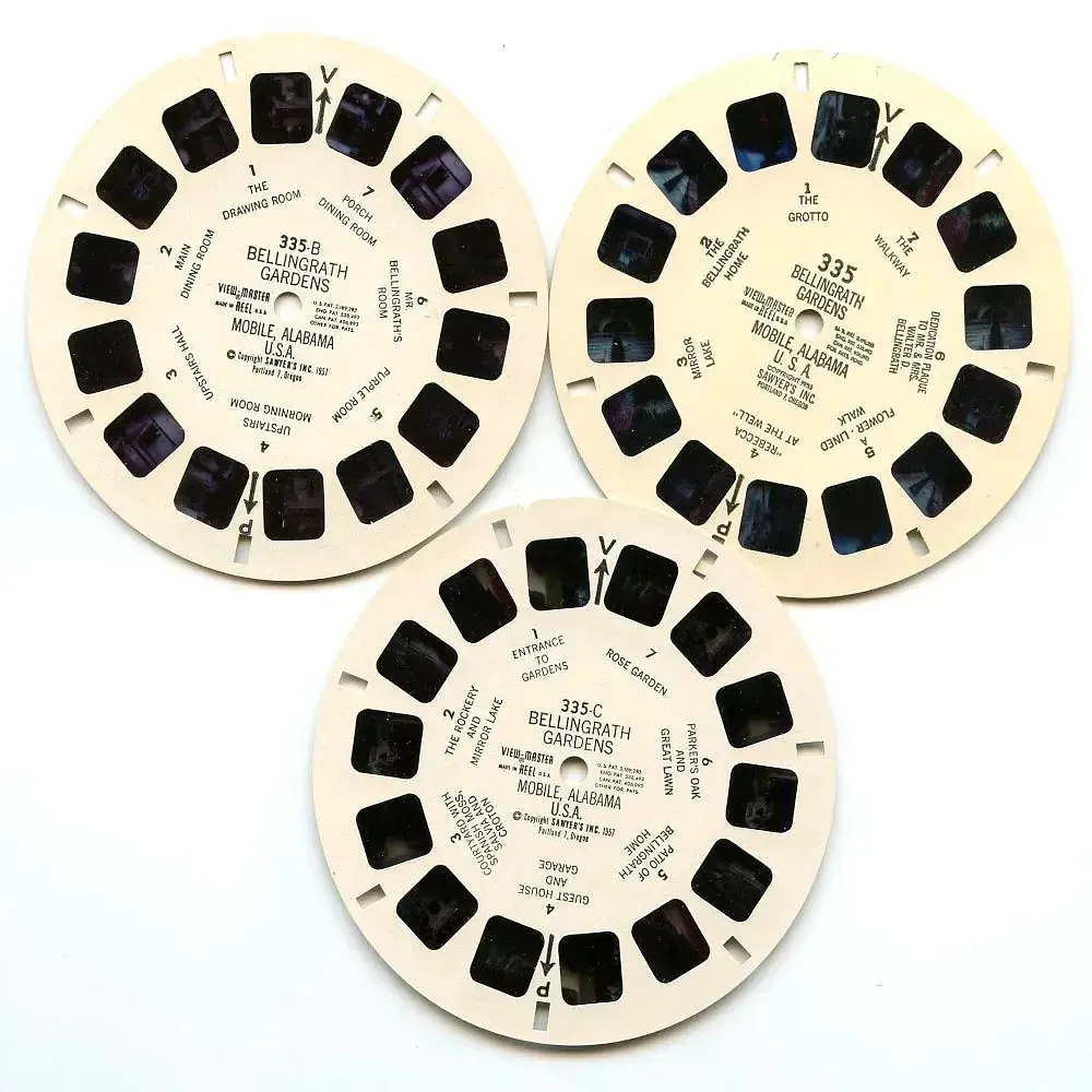 Bellingrath Gardens - Mobile, Alabama - View-Master 3 Reel Packet - 1950s views - vintage - (ECO-BELLIN-GARDENS-S3)