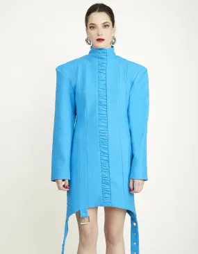 Belt-Bottom Copper Blue Dress