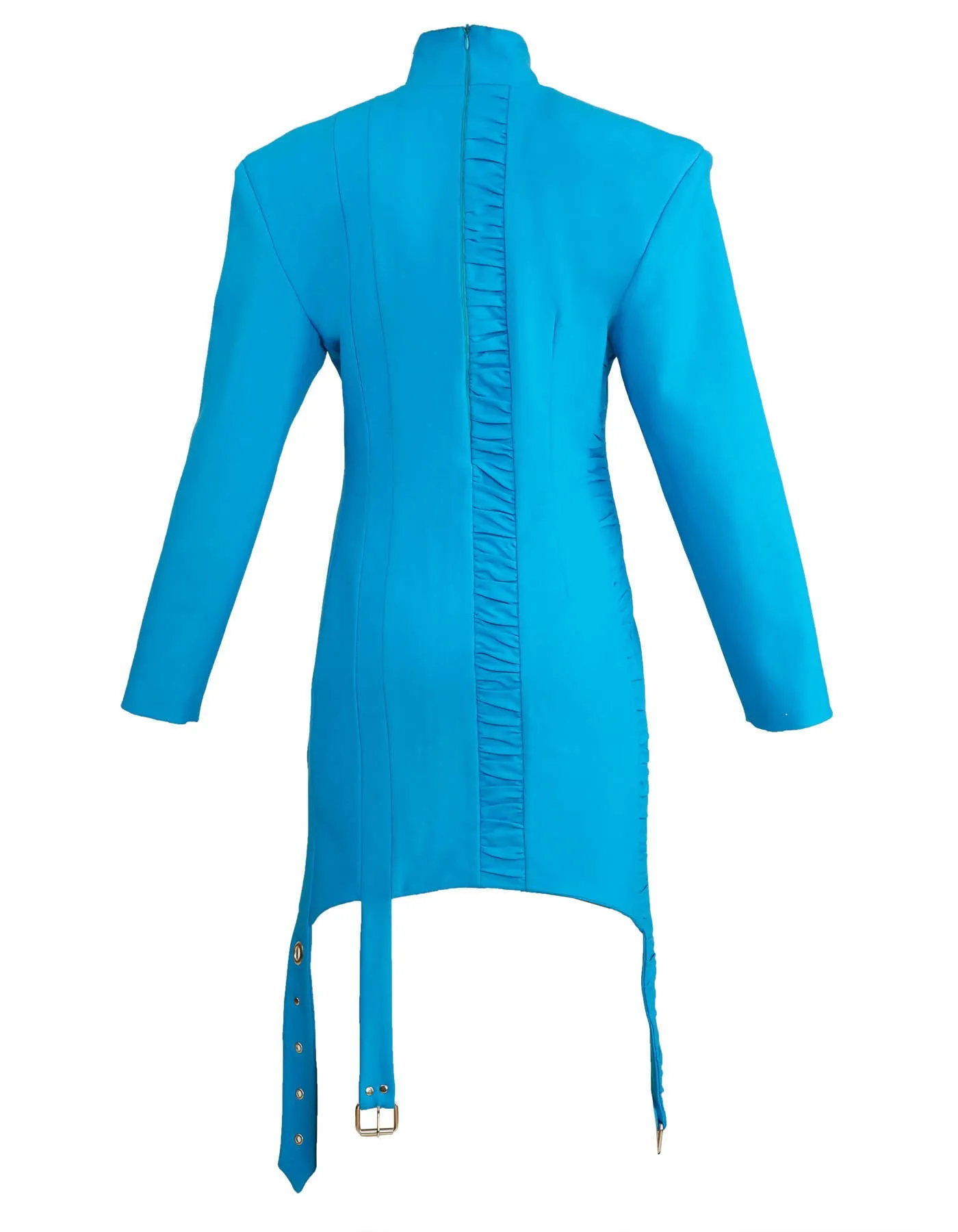 Belt-Bottom Copper Blue Dress