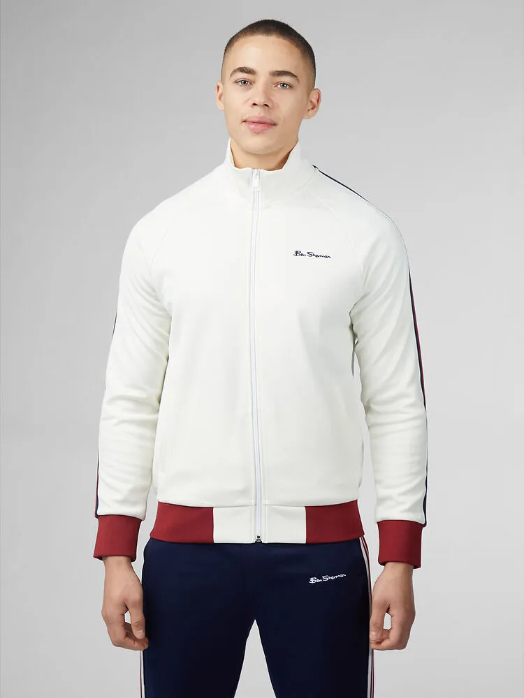 Ben Sherman House Taped Tricot Track Top - White
