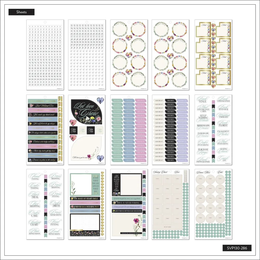 Blooming Elegance Wedding - Value Pack Stickers - Big
