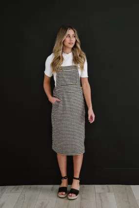 Bonnie Overall Dress in Brown