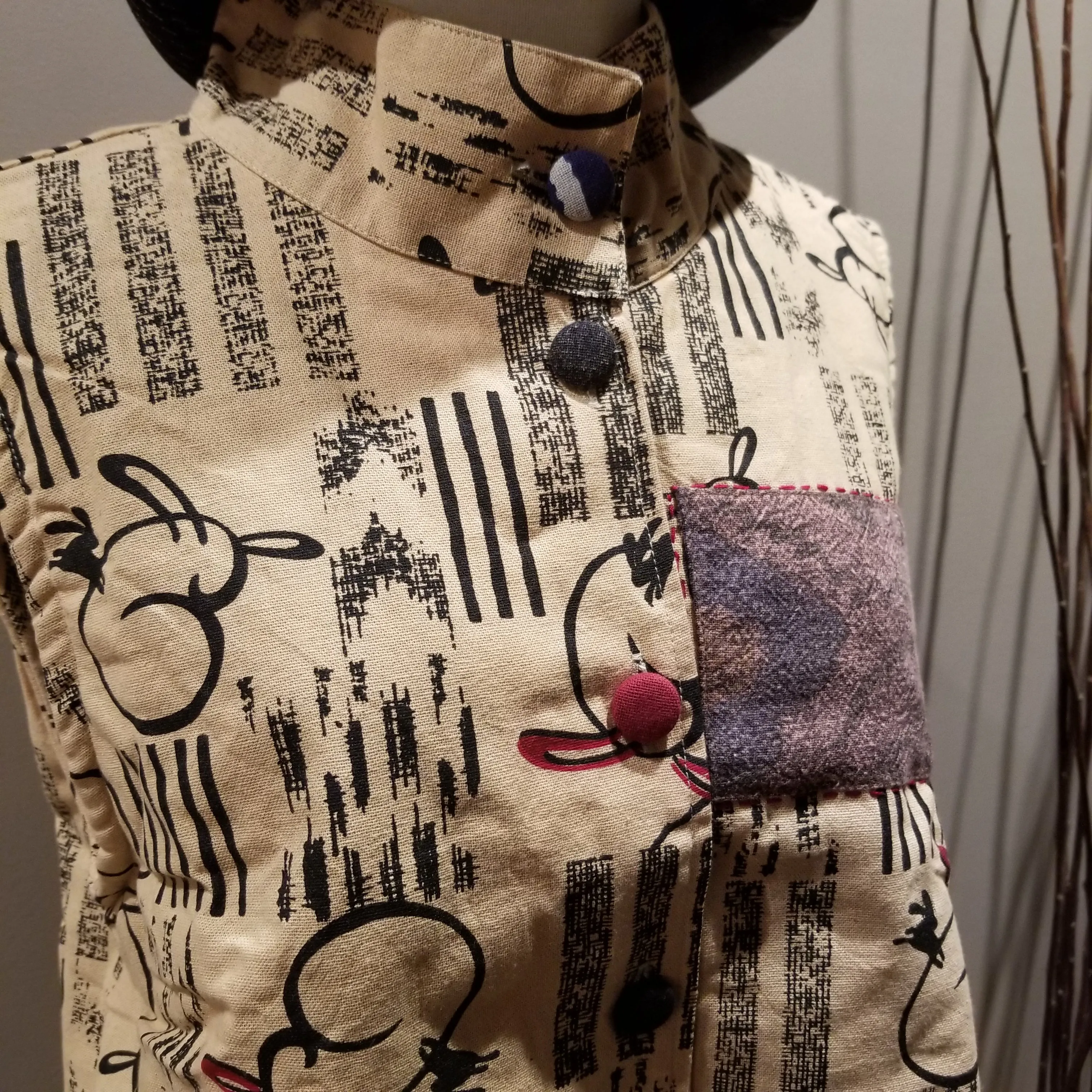 Brown vest two layer