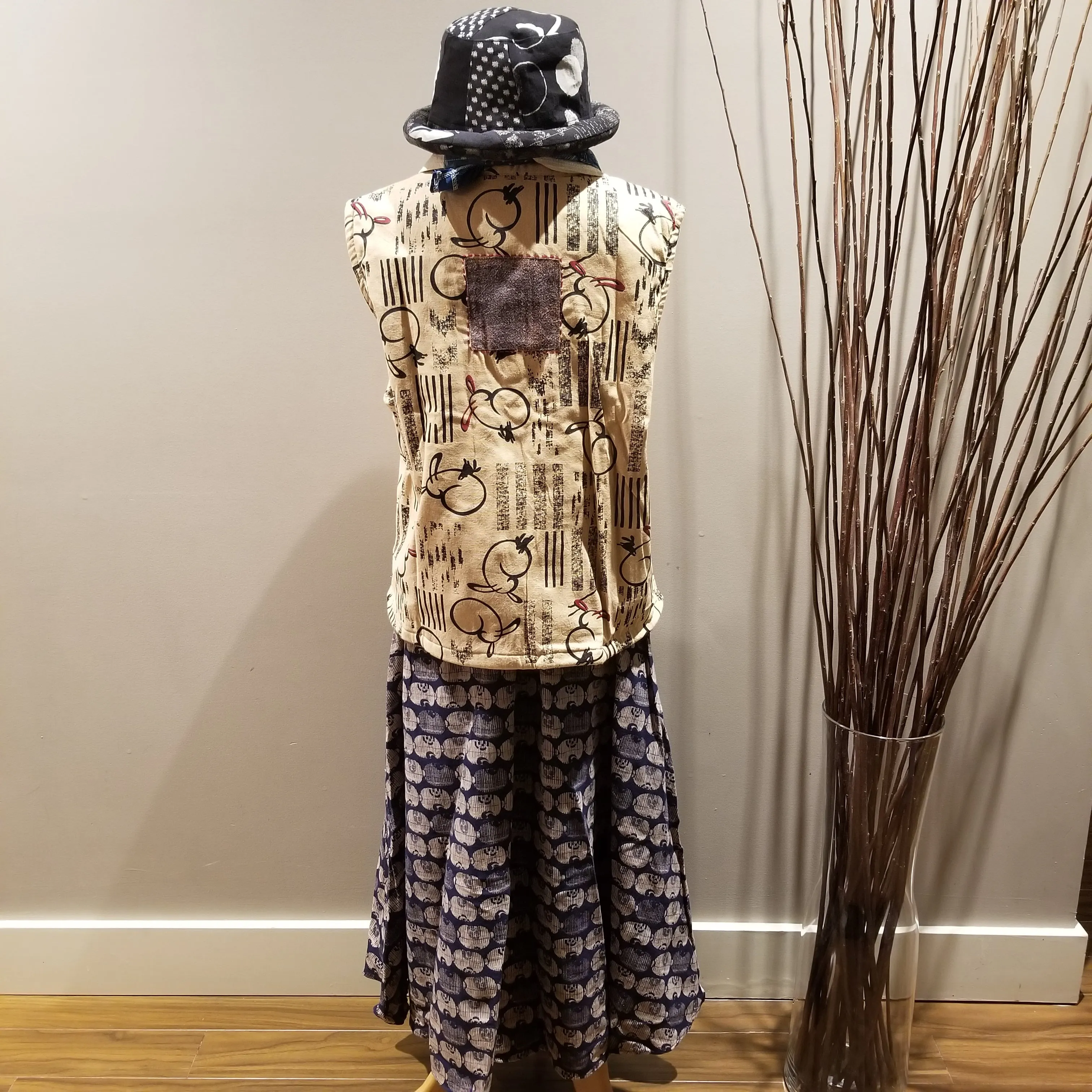 Brown vest two layer
