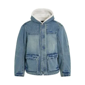 Bulky Denim Jacket in Sky
