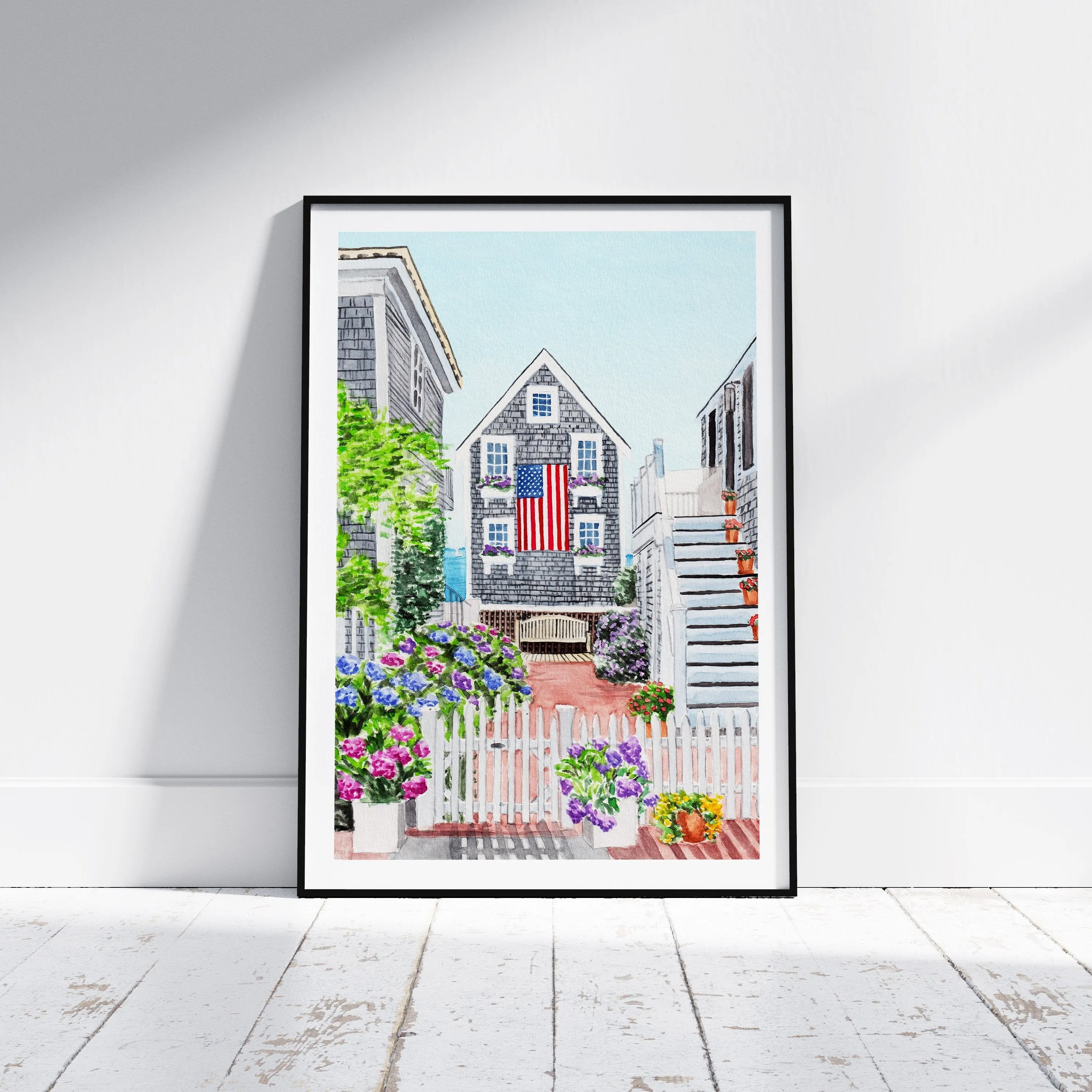 Cape Cod Watercolor Art Print | New England Decor | Travel Gift | Massachusetts Art | Coastal Wall Art