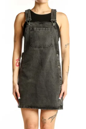 Charcoal Denim Overall Dress