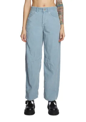 Corduroy Logan Cinch Back Pants - Pale Blue