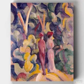 Couple on the Forest Track - Paint by Numbers