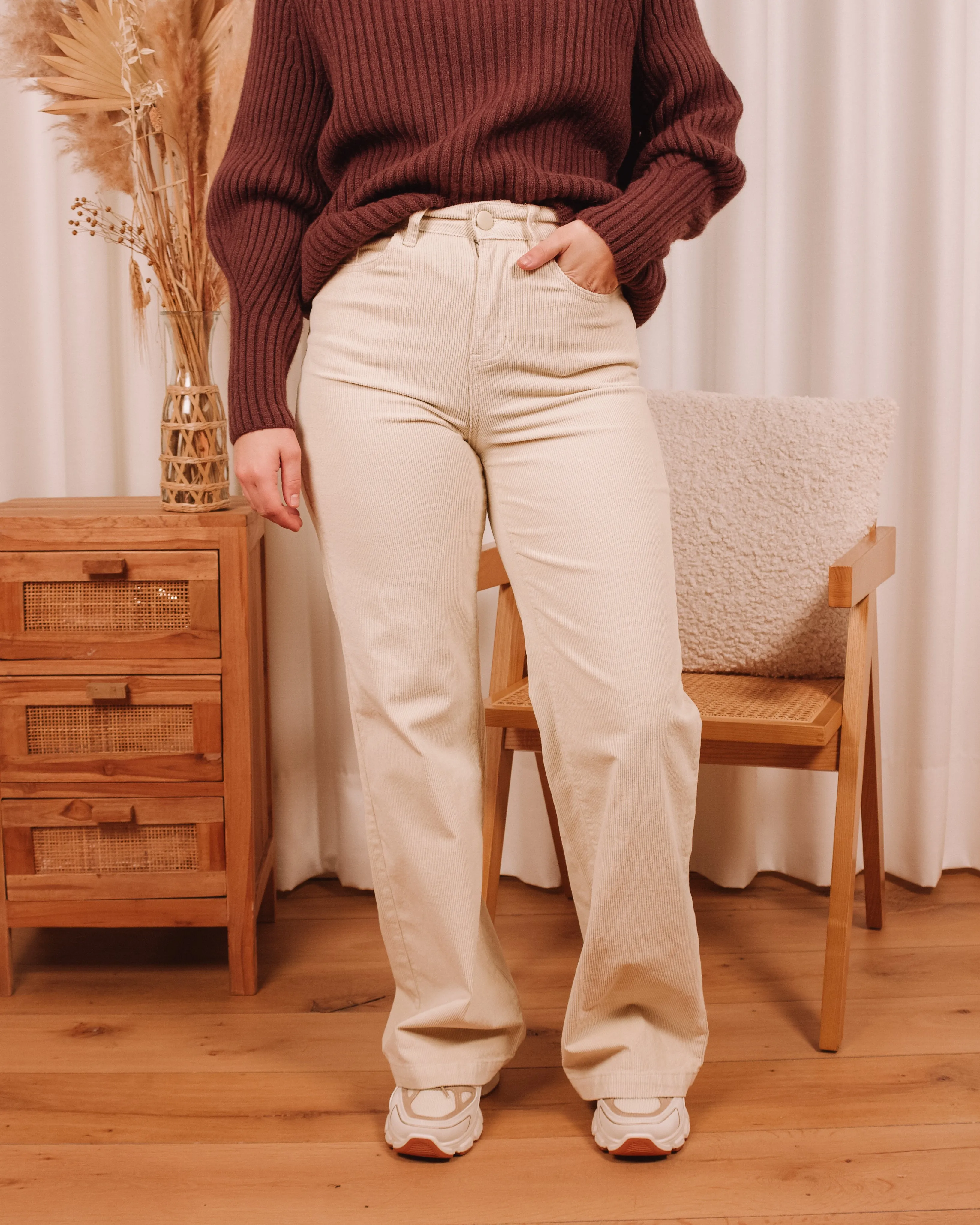 Crocodile Tears Beige Corduroy Pants
