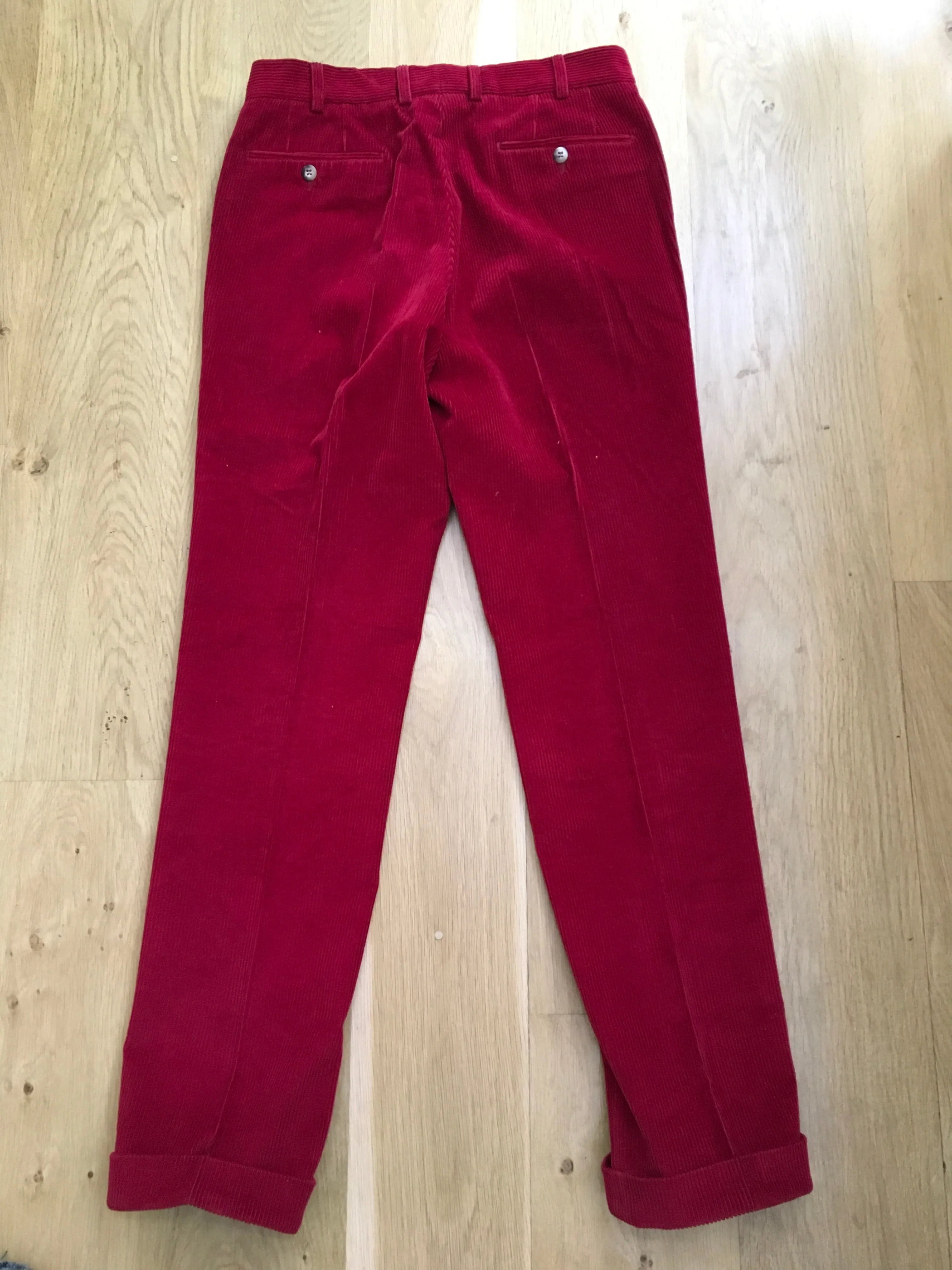 Crossword Brussels Men's Red CORDUROY TROUSERS - Trousers Pants Size 48 MEN