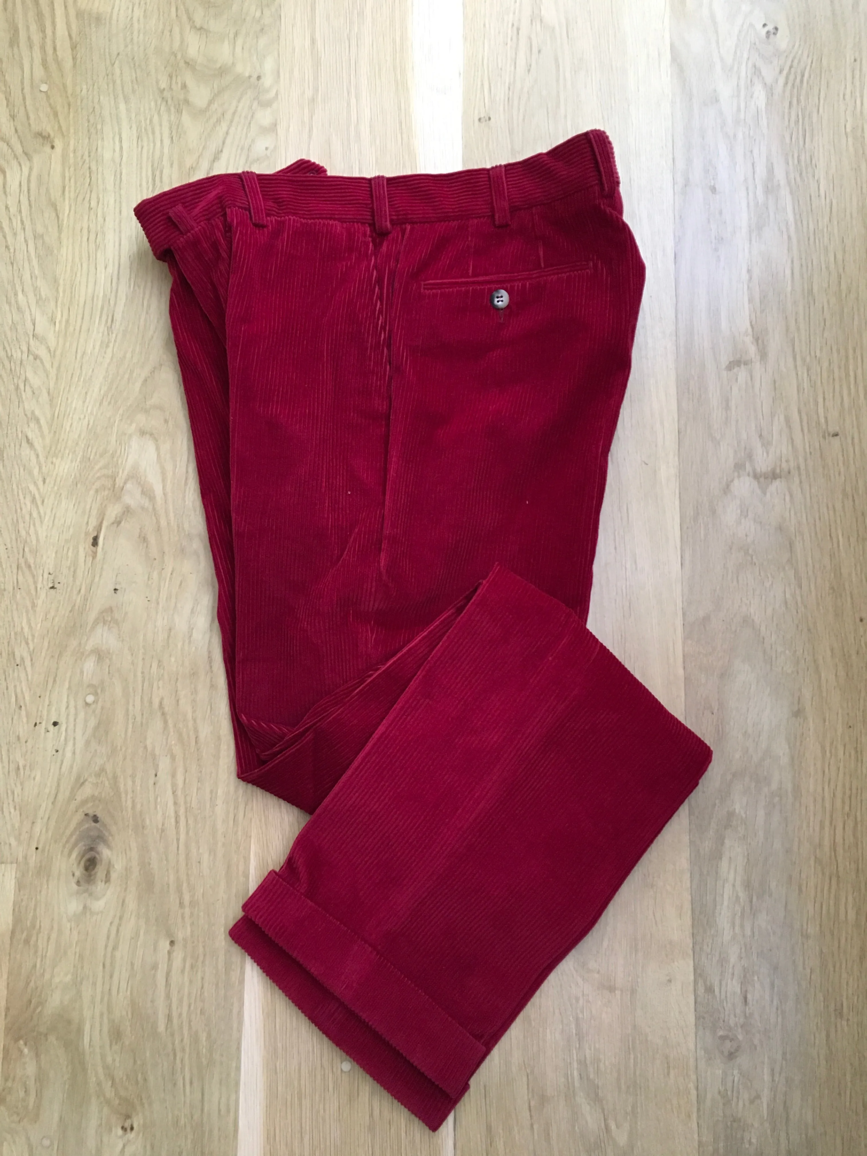 Crossword Brussels Men's Red CORDUROY TROUSERS - Trousers Pants Size 48 MEN