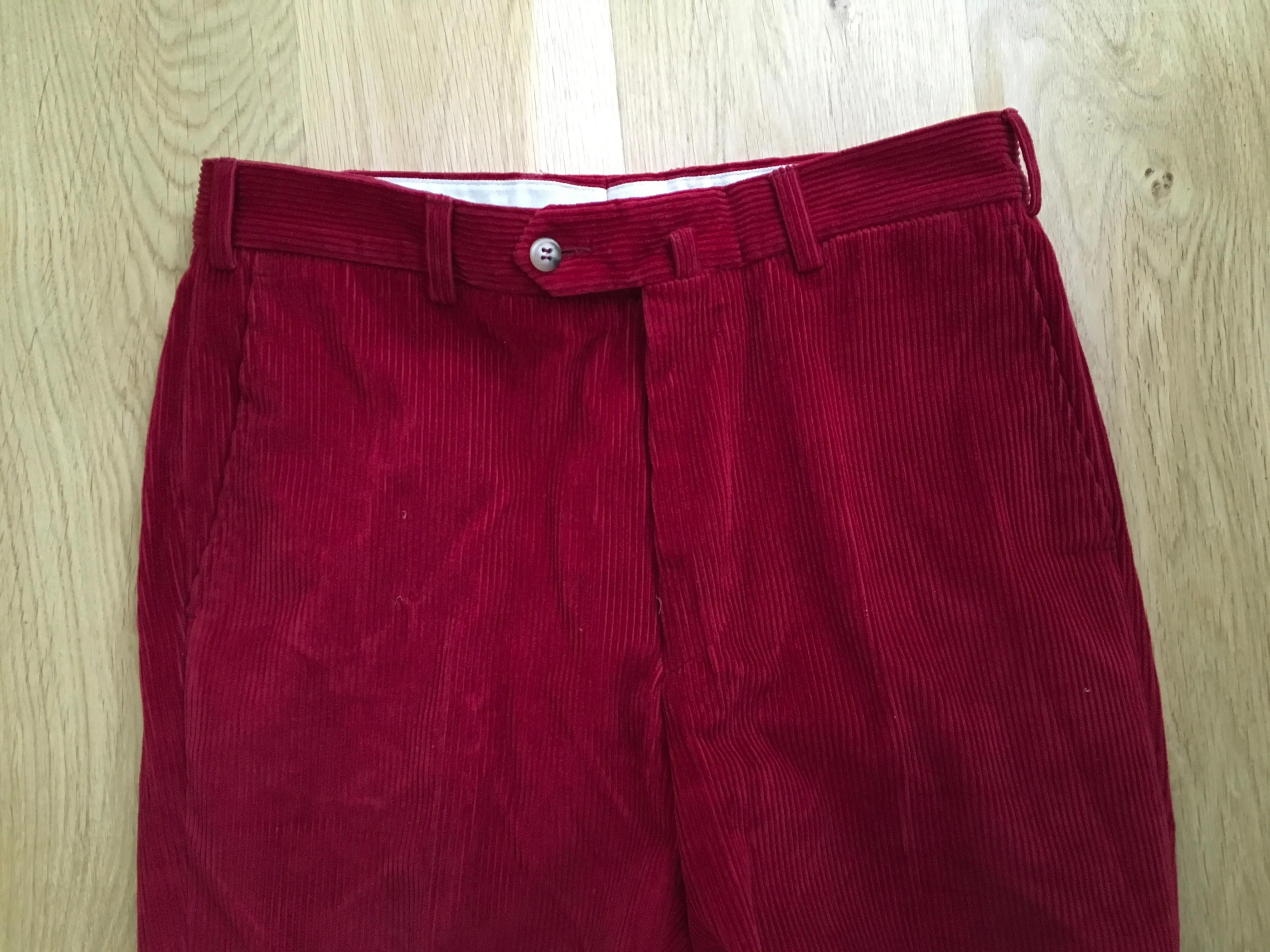 Crossword Brussels Men's Red CORDUROY TROUSERS - Trousers Pants Size 48 MEN