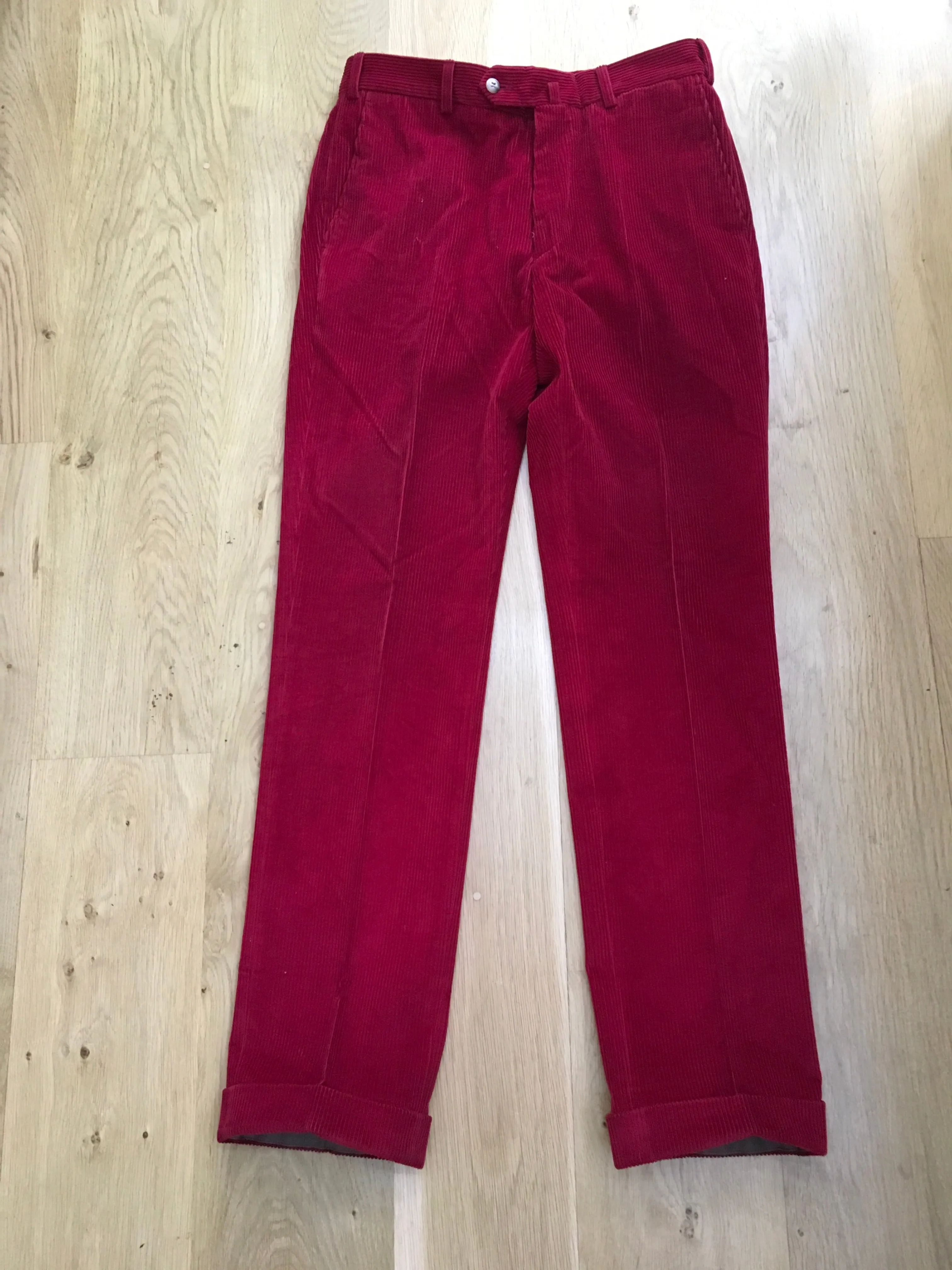 Crossword Brussels Men's Red CORDUROY TROUSERS - Trousers Pants Size 48 MEN