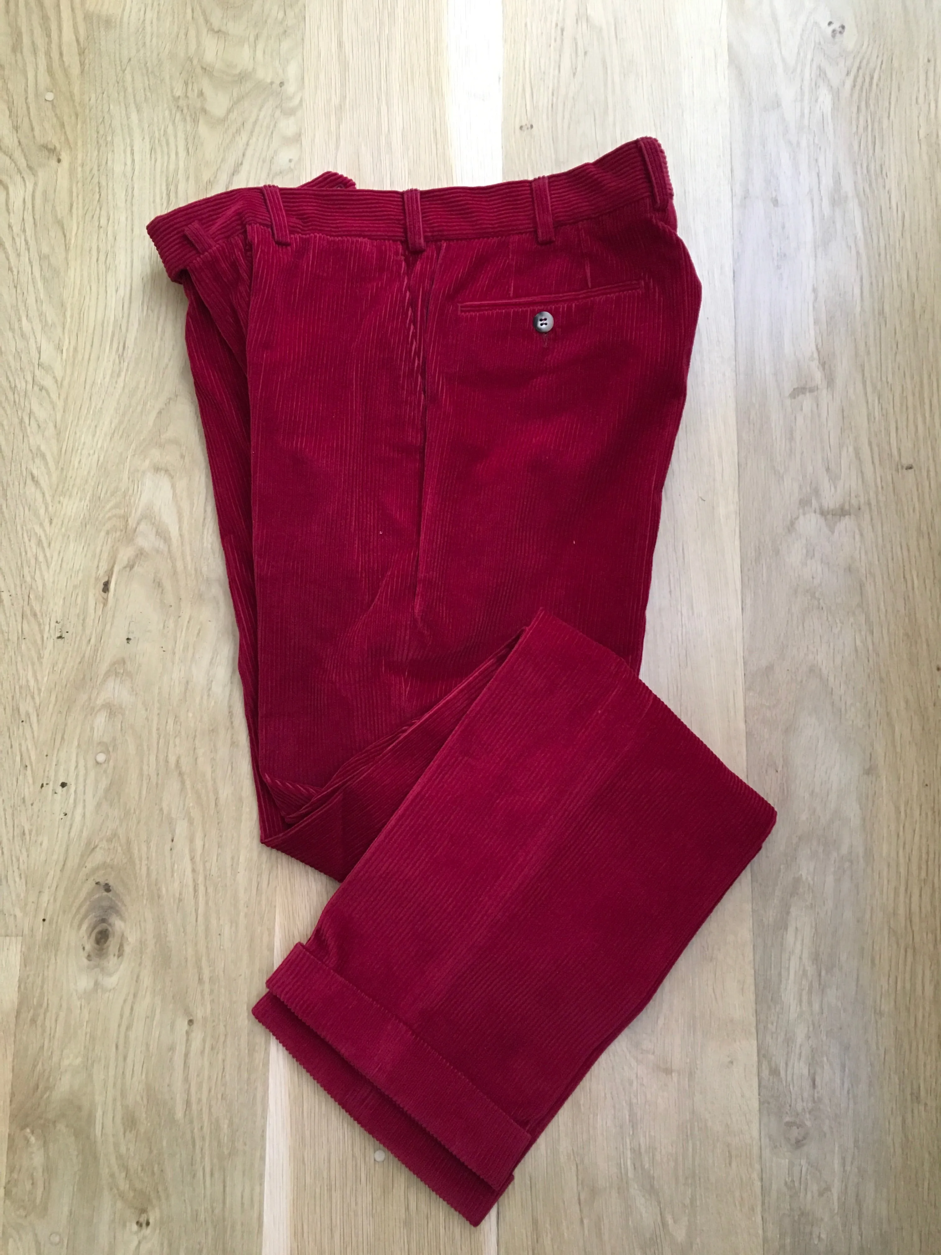Crossword Brussels Men's Red CORDUROY TROUSERS - Trousers Pants Size 48 MEN