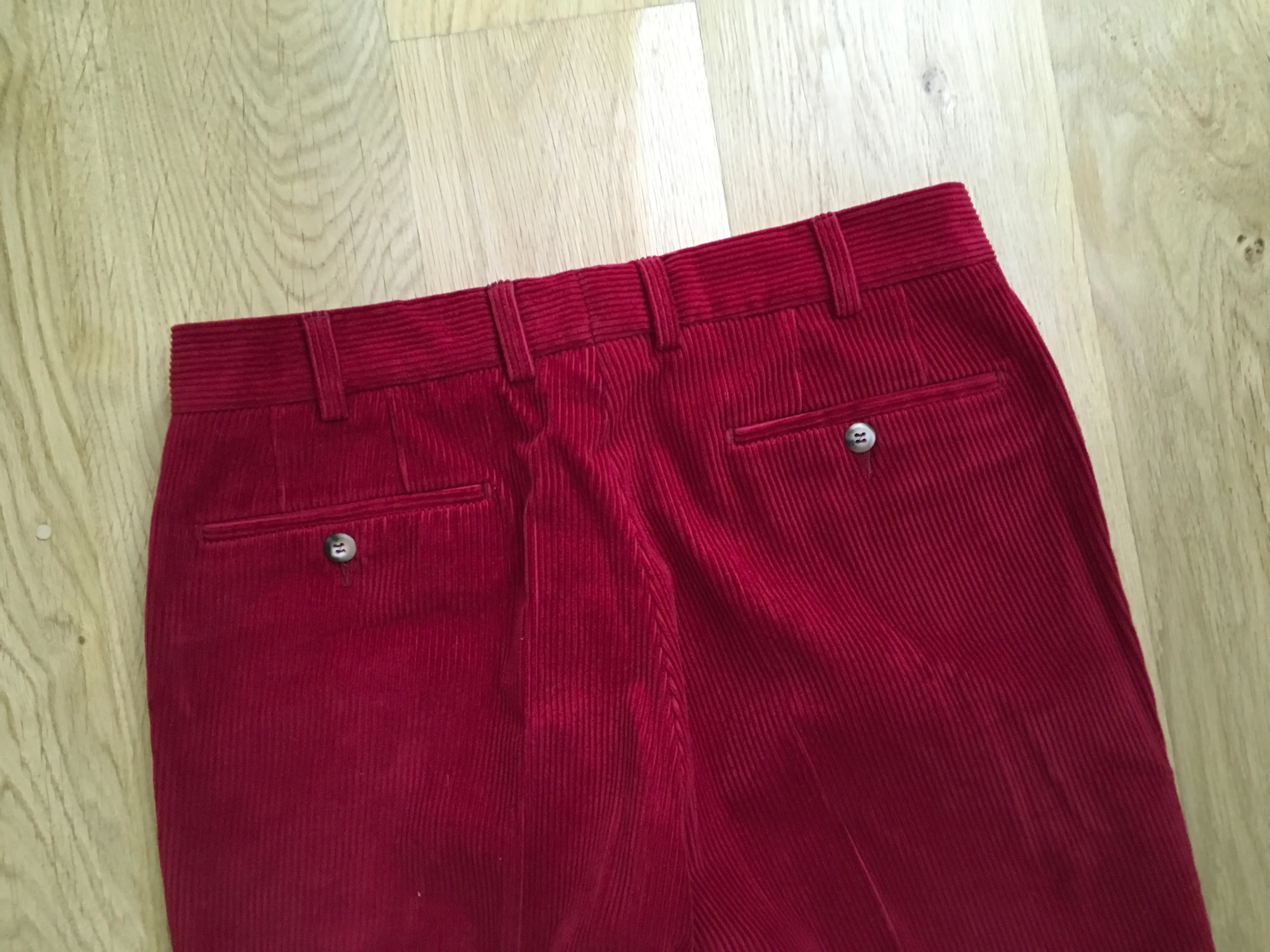 Crossword Brussels Men's Red CORDUROY TROUSERS - Trousers Pants Size 48 MEN