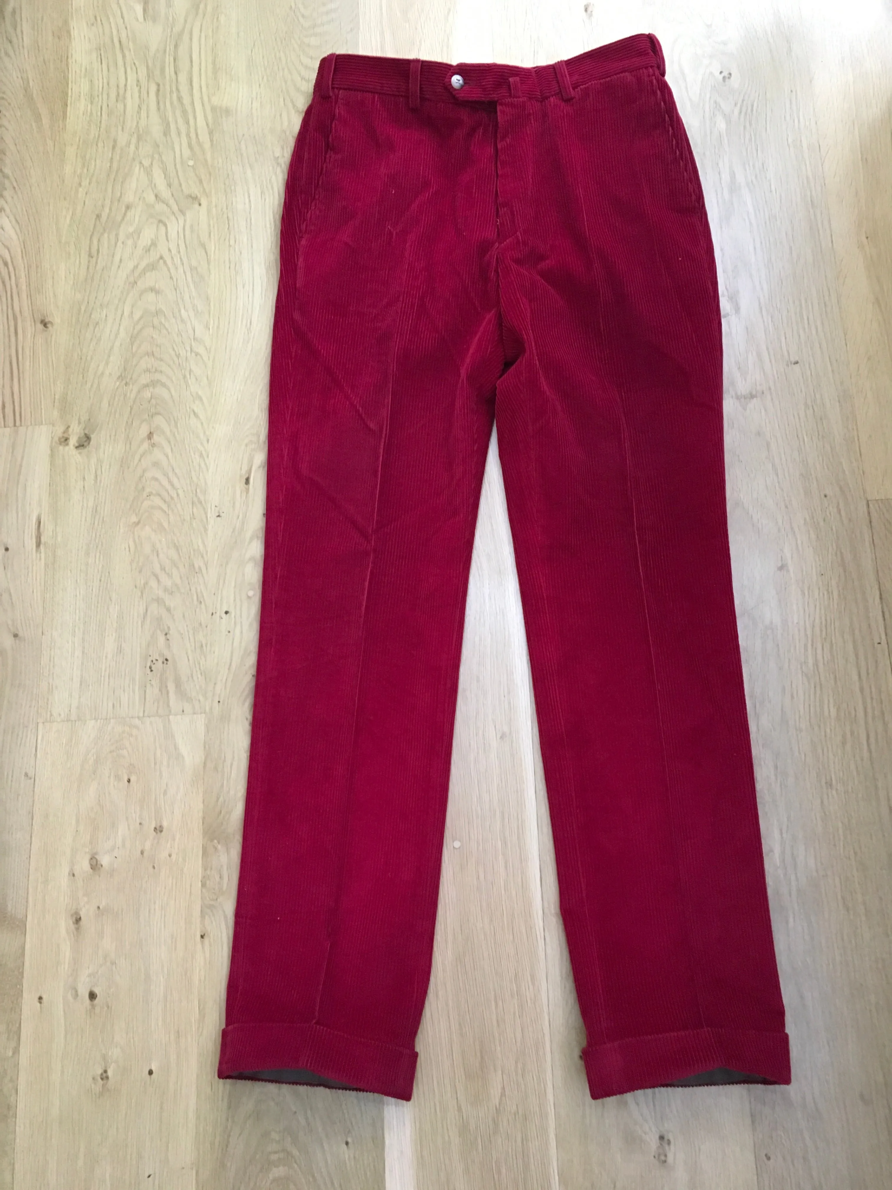 Crossword Brussels Men's Red CORDUROY TROUSERS - Trousers Pants Size 48 MEN