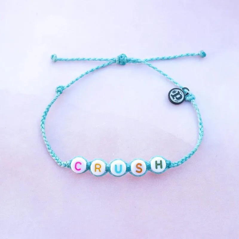 Crush Word Bracelet Crystal Blue