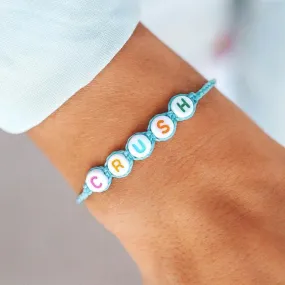 Crush Word Bracelet Crystal Blue