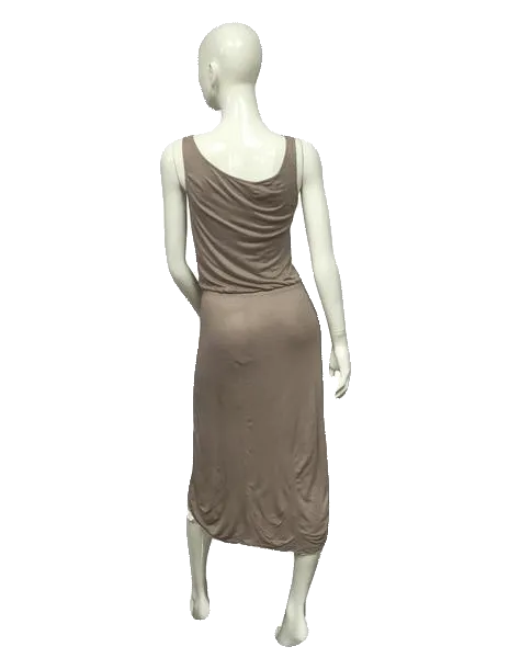 Cynthia Rowley 80's Double Layer Dress Tan & Cream Size Medium SKU 000076